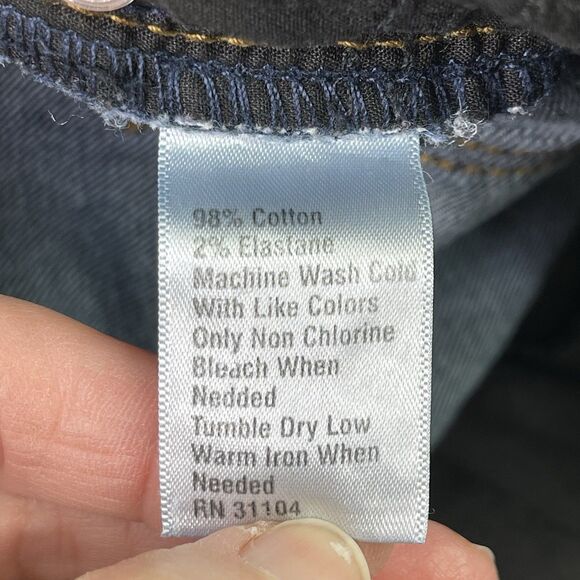 The Limited Jeans Women’s 18W Blue Bootcut High Rise Dark Wash Crop Distressed - Picture 8 of 14